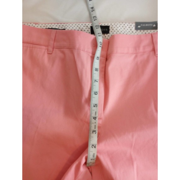 Talbots Size 14 Petite Womens Crop Pants Pink 100% Cotton High Rise - Picture 5 of 9
